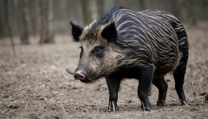 a-boar-with-a-wary-eye-on-a-nearby-predator-ready- 3