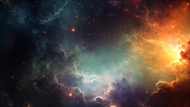 Planets and galaxy, science fiction wallpaper. Beauty of deep space, AI Generated