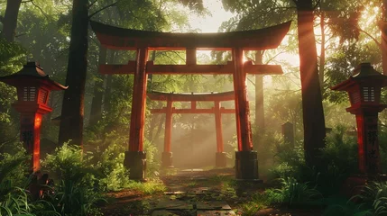 Foto op Canvas Traditional Japanese Torii Gate © Naila
