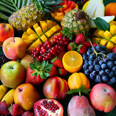 Naklejka na ściany i meble tropical fruits