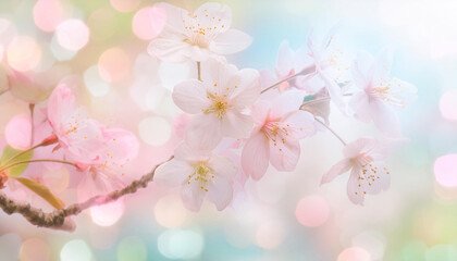 淡く幻想的な桜のイメージ