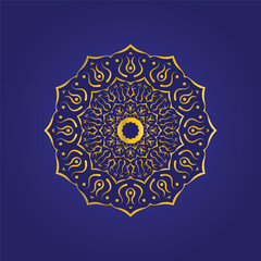 Creative luxury golden mandala design template