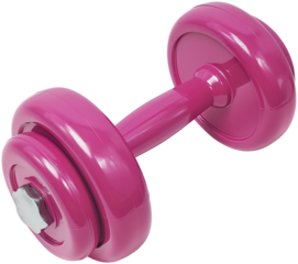 plastic pink dumbbell