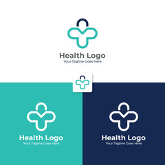 Medical Logo Design with elegant minimalist line style