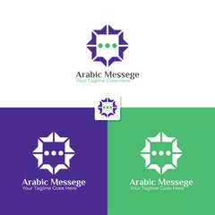 Chat logo design in Arabic style