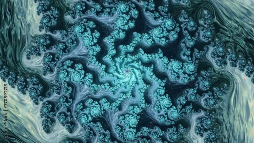 Wall mural 4k abstract multicolored motion graphics background. fractal sequence patterns 3d. for yoga or clubs