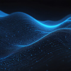 Dark blue abstract backround with wave