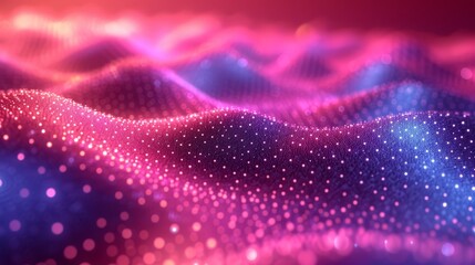   A crisp image of pink and blue lights against a pink and blue backdrop, with a clear depiction of pink and blue lights situated to its left - obrazy, fototapety, plakaty