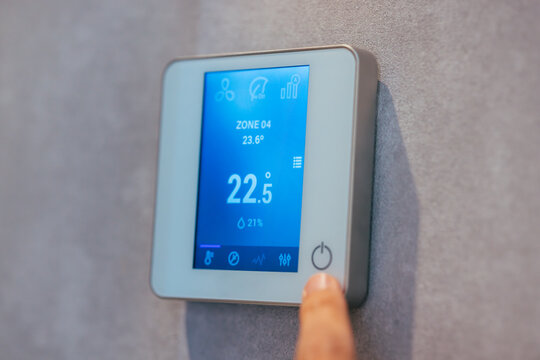 Smart Thermostat on Wall