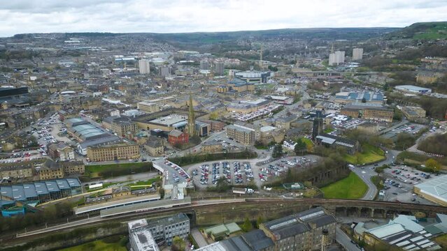 Arial view of Halifax, West Yorkshire