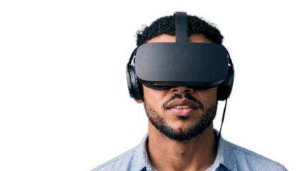 boy , Man with vr headset Transparent image