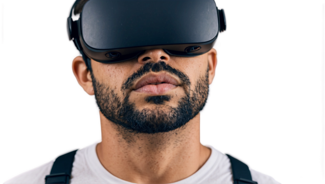 boy , Man with vr headset Transparent image
