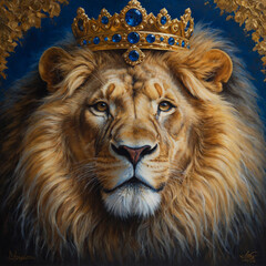 "Regal Lion King: Sovereignty and Majesty Embodied"
