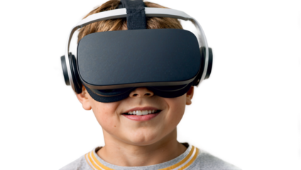 boy , Man with vr headset Transparent image