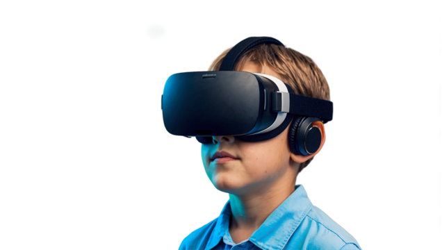 boy , Man with vr headset Transparent image