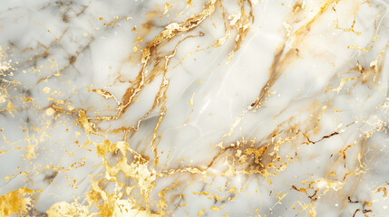 Marble granite white with gold texture Background. Generative AI