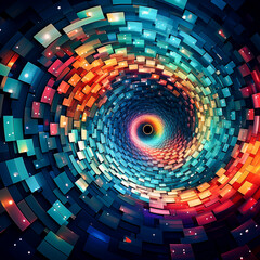 Colorful abstract digital art swirl  background 