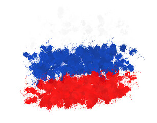 russian flag with paint splashes