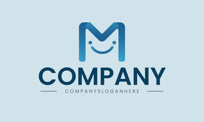 M letter idea vector logo and application icon template