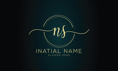 Initial logo handwriting logo signature logo design vector template
