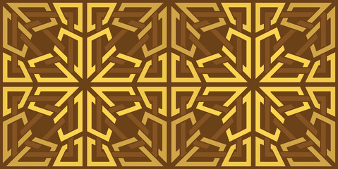 Geometric shape, detailed design inspired by Moroccan mosaics and arabesque art, Islamic seamless pattern, modern and unique design