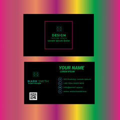 abstract black business card design .business card template,  design  - obrazy, fototapety, plakaty