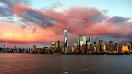 New York Orange Sky