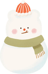 japanese japan winter snowman