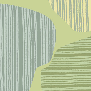 Green background with abstract art
