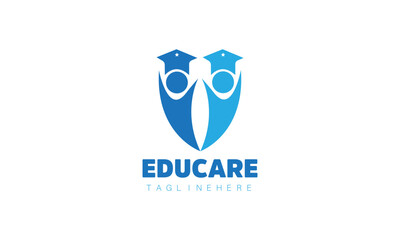 Creative education logo icon design, vector illustration.