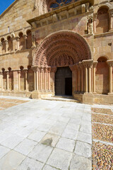 Facade of the Romanesque church of Santo Domingo in Soria - 770918769