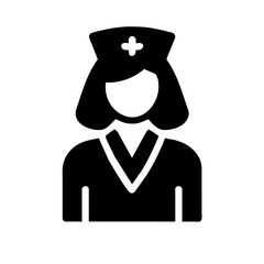 nurse uniform silhouette vector  illustration icon.
