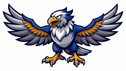 vector of eagle mascot spread the wings 