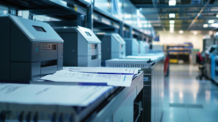 printing press in a factory