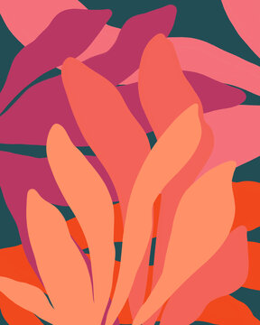 Bold Tropical Leaf Illustration