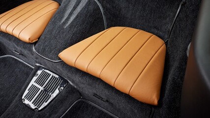 Rear seat inside a car