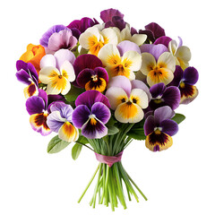 bouquet of flowers isolated on transparent background