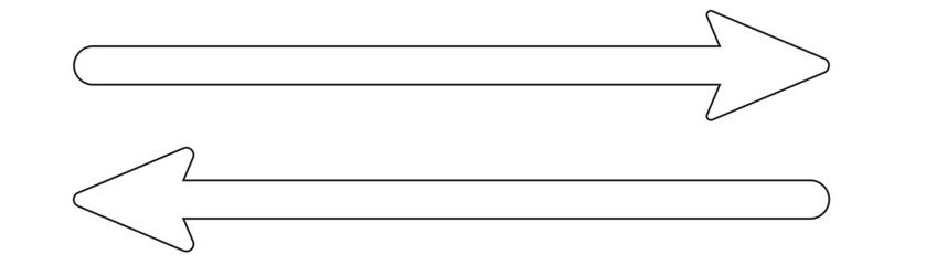 Double arrow icon set . two side arrows icon vector