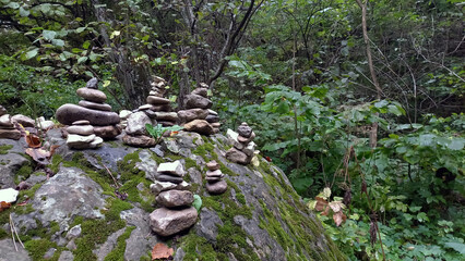 Stone pyramids in the northern forest. Seid traditions. Shamanism and traditions.