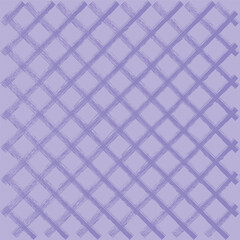 Vector hand drawn cute checkered pattern. Doodle Plaid geometrical brush texture. Crossing crayon chalk lines. Abstract cute delicate pattern ideal for fabric, textile, wallpaper