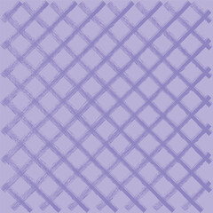Vector hand drawn cute checkered pattern. Doodle Plaid geometrical brush texture. Crossing crayon chalk lines. Abstract cute delicate pattern ideal for fabric, textile, wallpaper