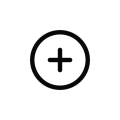 Obraz premium Plus interface vector icon. Add new flat sign design. Create symbol pictogram. Insert icon. Append sign. Additional sign. UX UI icon