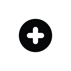 Plus interface vector icon. Add new flat sign design. Create symbol pictogram. Insert icon. Append sign. Additional sign. UX UI icon