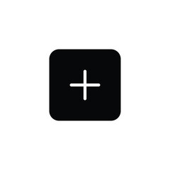 Plus interface vector icon. Add new flat sign design. Create symbol pictogram. Insert icon. Append sign. Additional sign. UX UI icon