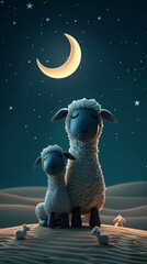 Two Sheep Standing Together