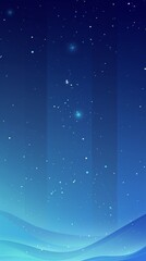 Fototapeta premium Blue Background With Leaves and Stars