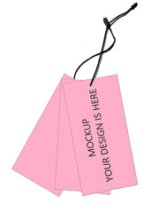 A clothing tag on a white background. Layout for your design