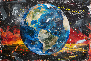 Earth - a dark collage
