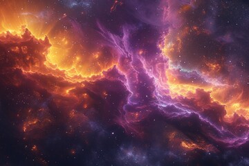 Naklejka premium A mesmerizing view of the universe, filled with cosmic wonders and unearthly beauty.