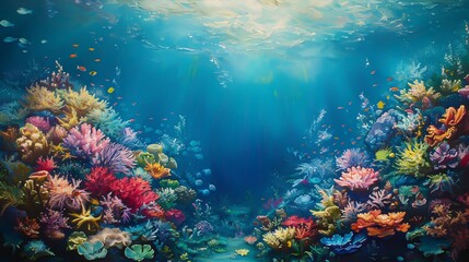 A wonderful underwater landscape - obrazy, fototapety, plakaty